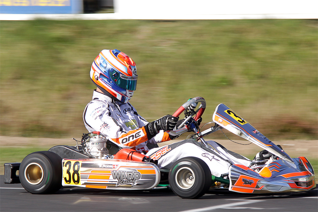 Kevin Rossel i sin specieldesignede KF Tony Kart